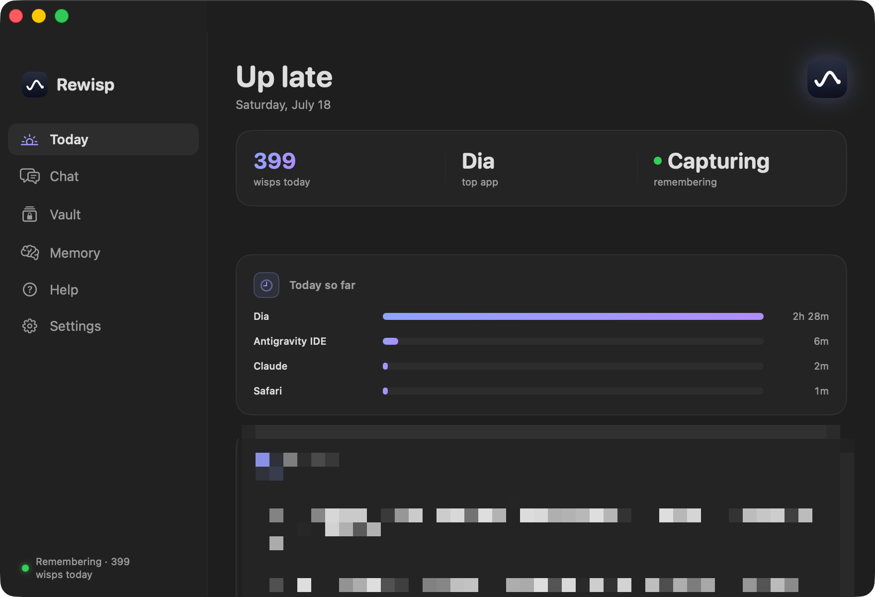Today dashboard